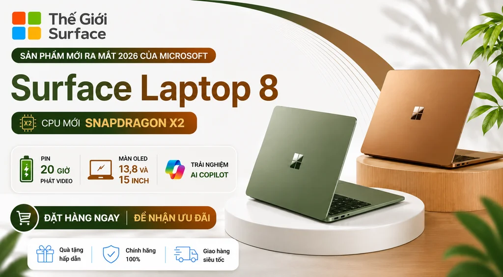 surface laptop 8 cập nhật giá bán mới nhất