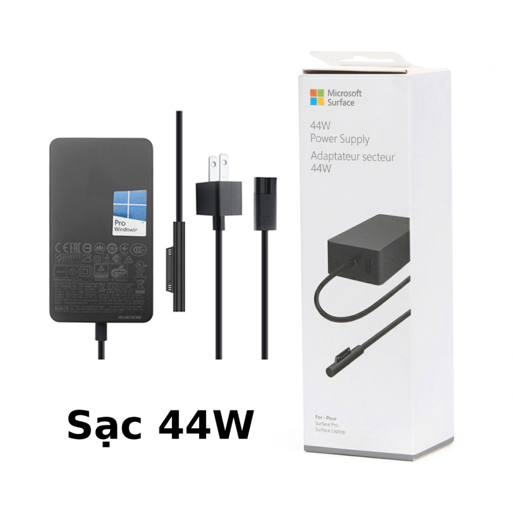 Sạc Surface 44W Cho Surface Pro 4 5 6 7 7+, Laptop Go Mới Chính Hãng