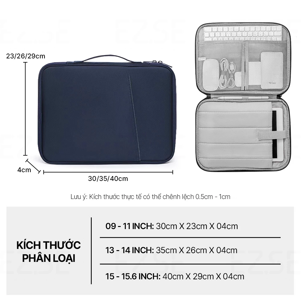 Túi chống sốc cho Surface Laptop nhiều ngăn TS04 9" 13" 15" - Ảnh 3